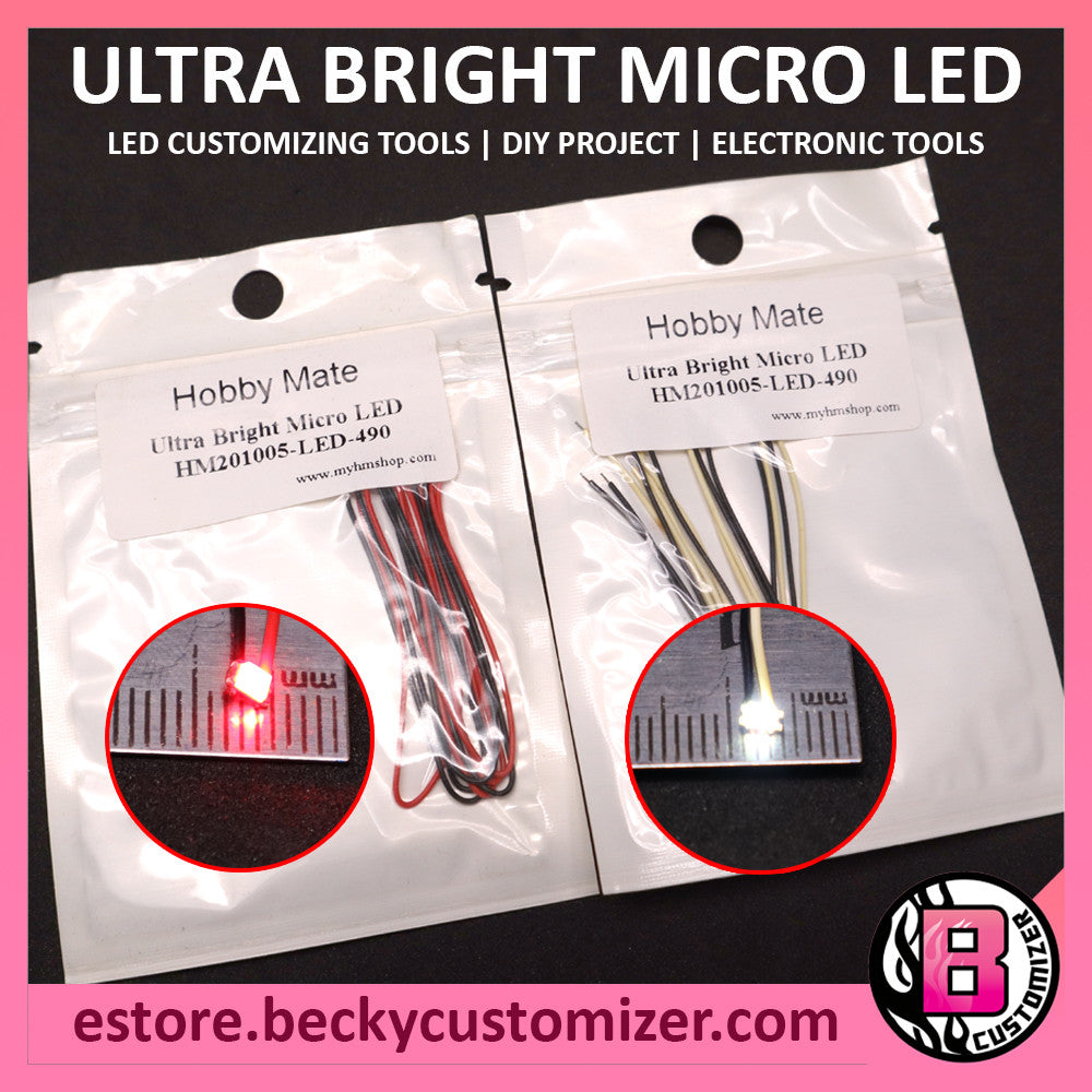 Micro LED / Super Bright LED / 3mm SMD LED (2 Pcs) – Becky Customizer Store