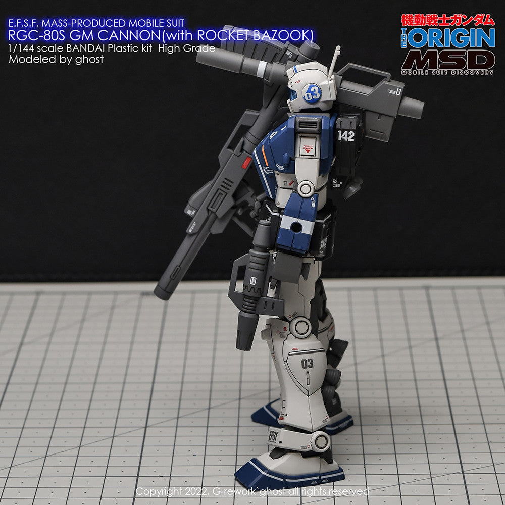 G-Rework HG RGC-80S GM Cannon with Rocket Bazooka (water decal)