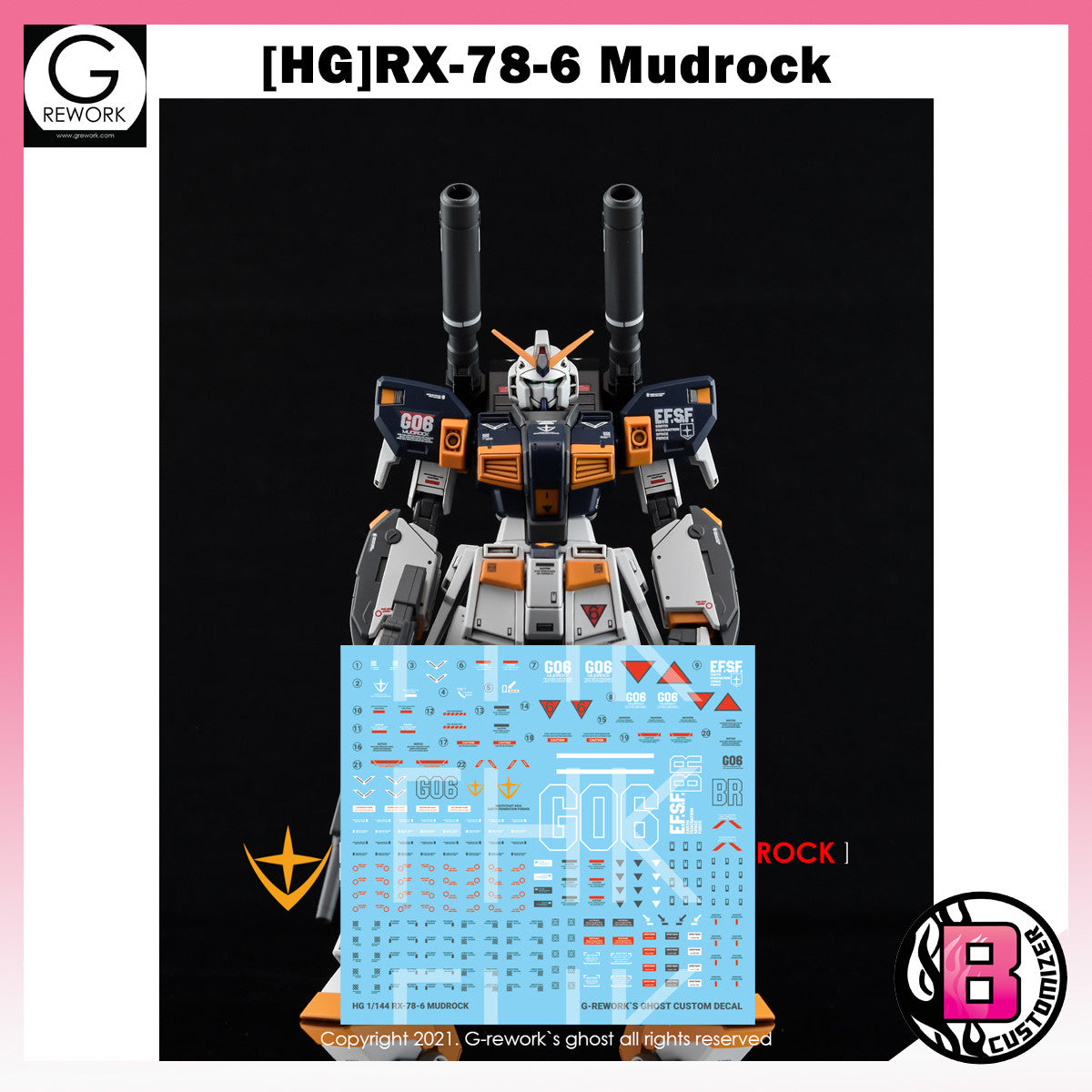 G-Rework [HG] RX-78-06 Mudrock (custom water decal)