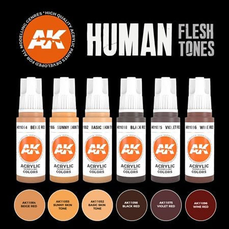 AK11603 Human Flesh Tones (3rd Generation Acrylics)