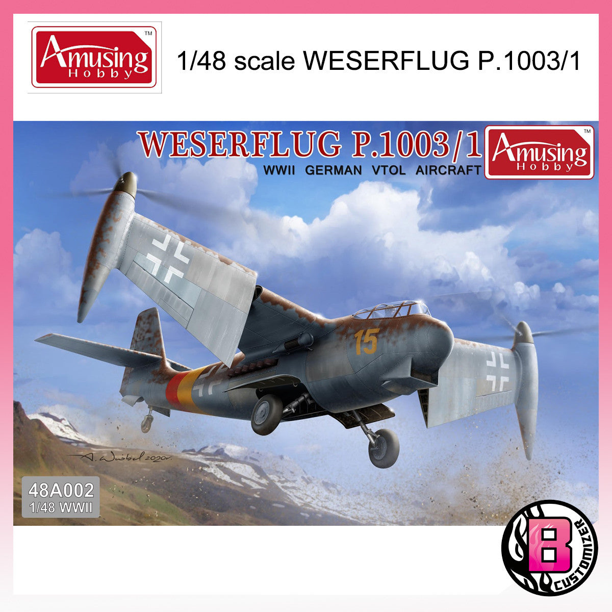 Amusing Hobby 1/48 WWII German VTOL Aircraft Weserflug P 1003/1 (48A002)