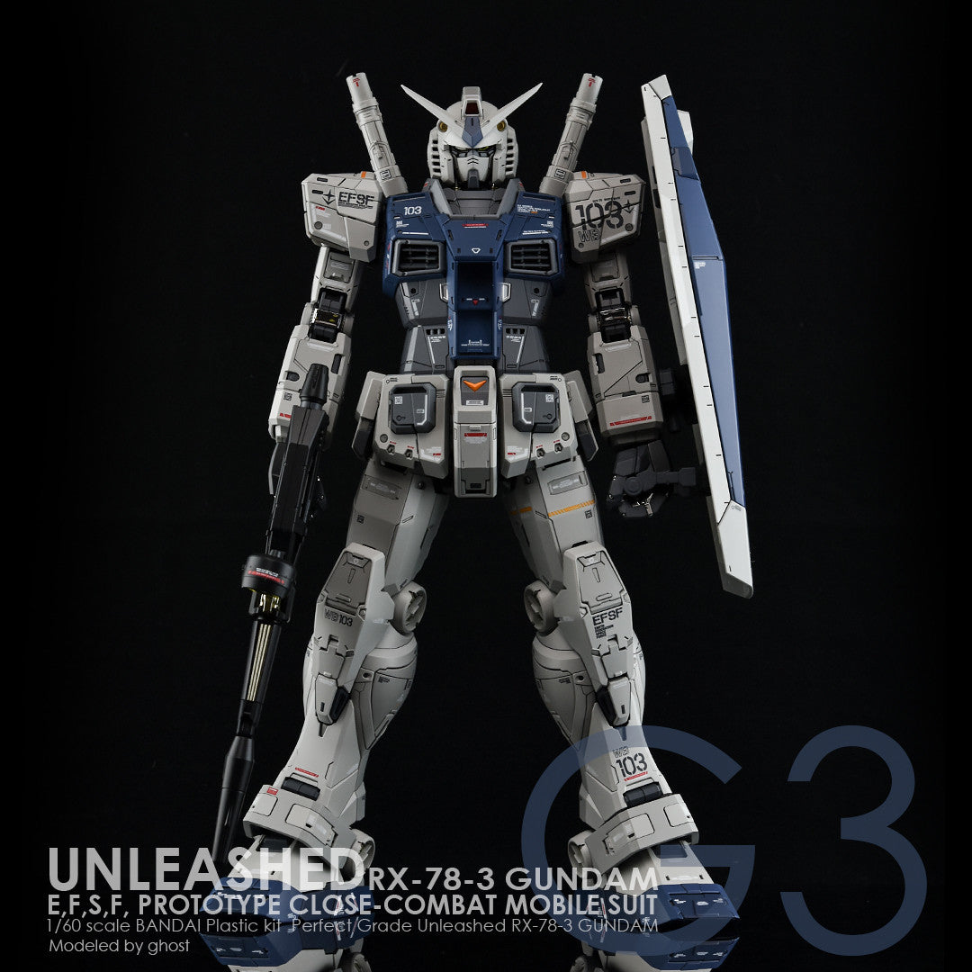 G-Rework [PG] Unleashed RX-78-2 Gundam / G3 (custom decal)