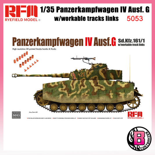 RyeField Model 1/35 Pz.Kpfw.IV Ausf.G With workable track links (RM5053)