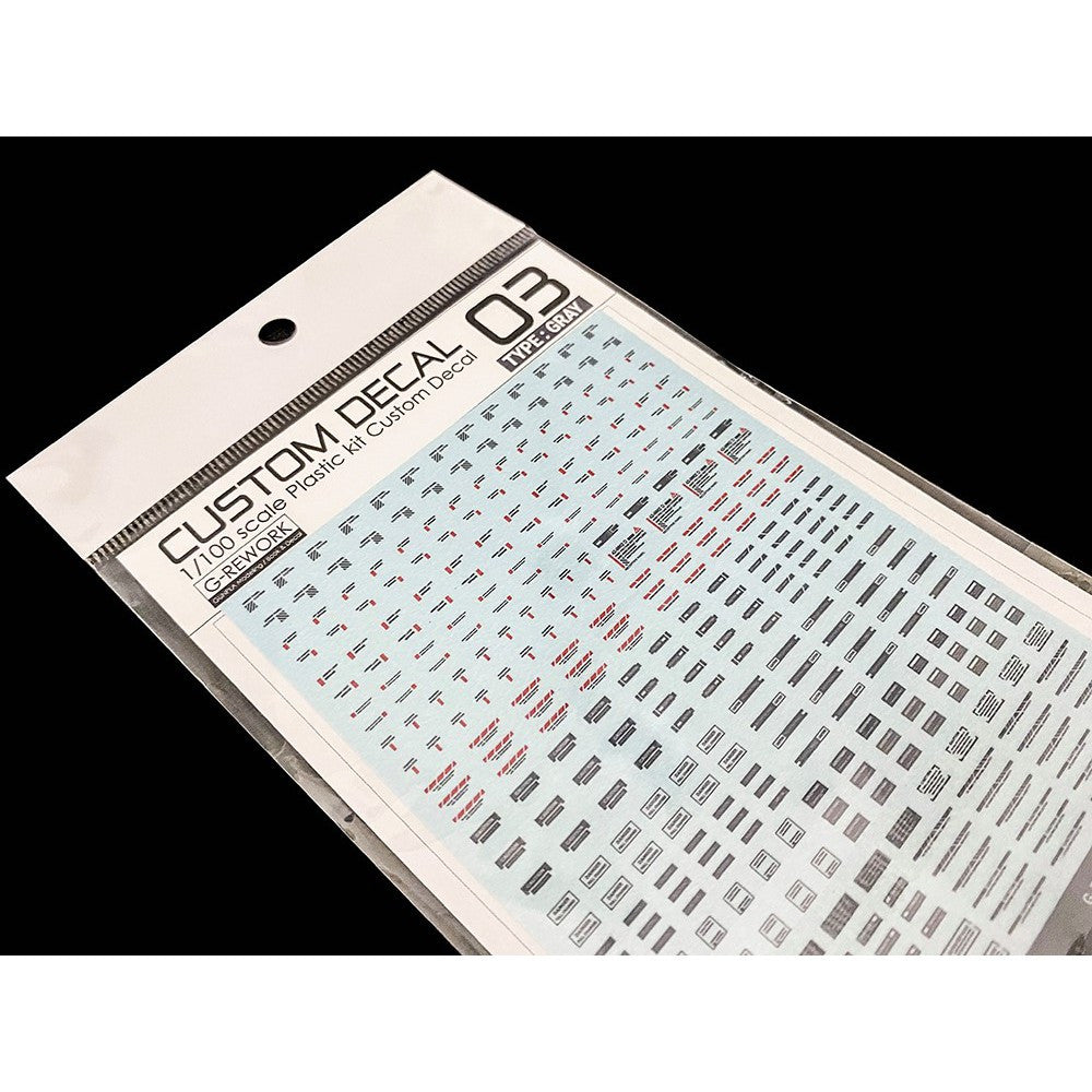 G-Rework Decal Caution set 1/100 scale (Red / White / Gray)