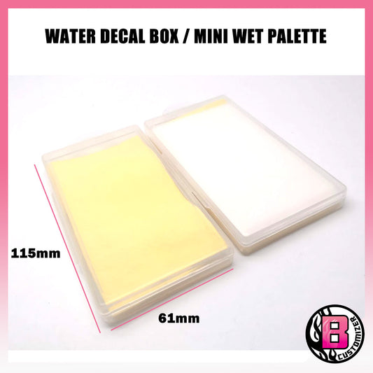 Water decal box / mini wet palette