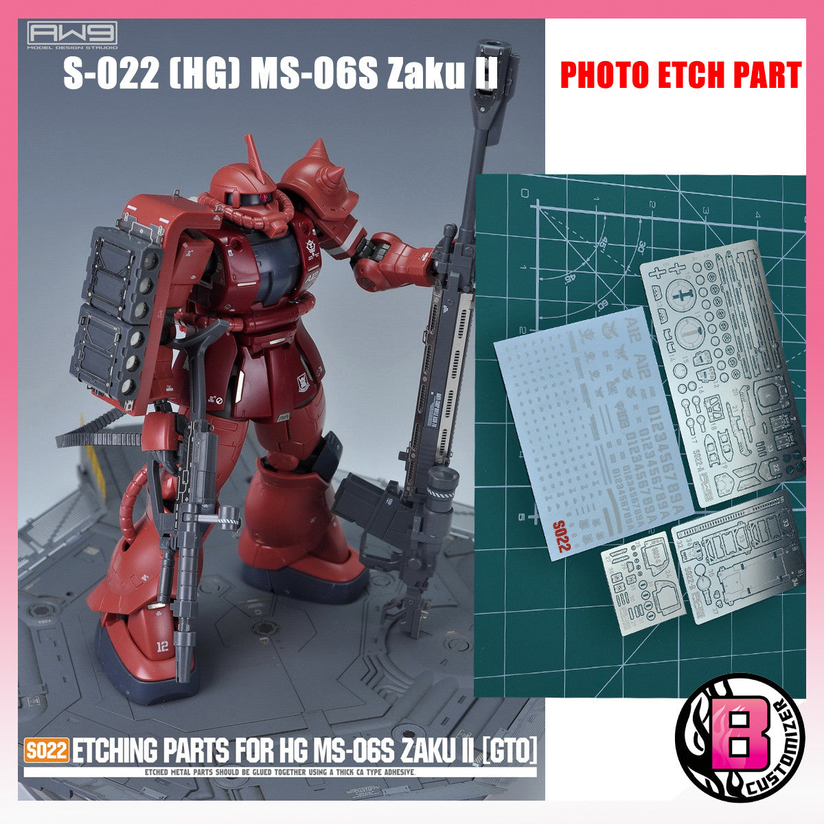 AW9 S022 MS-06S Zaku II (HG) (GTO) Etching part