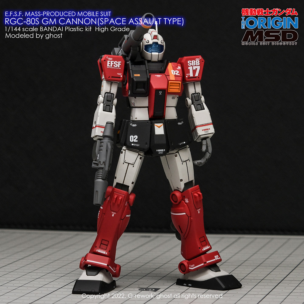 G-Rework HG RGC-80S GM Cannon Space assault type (water decal)