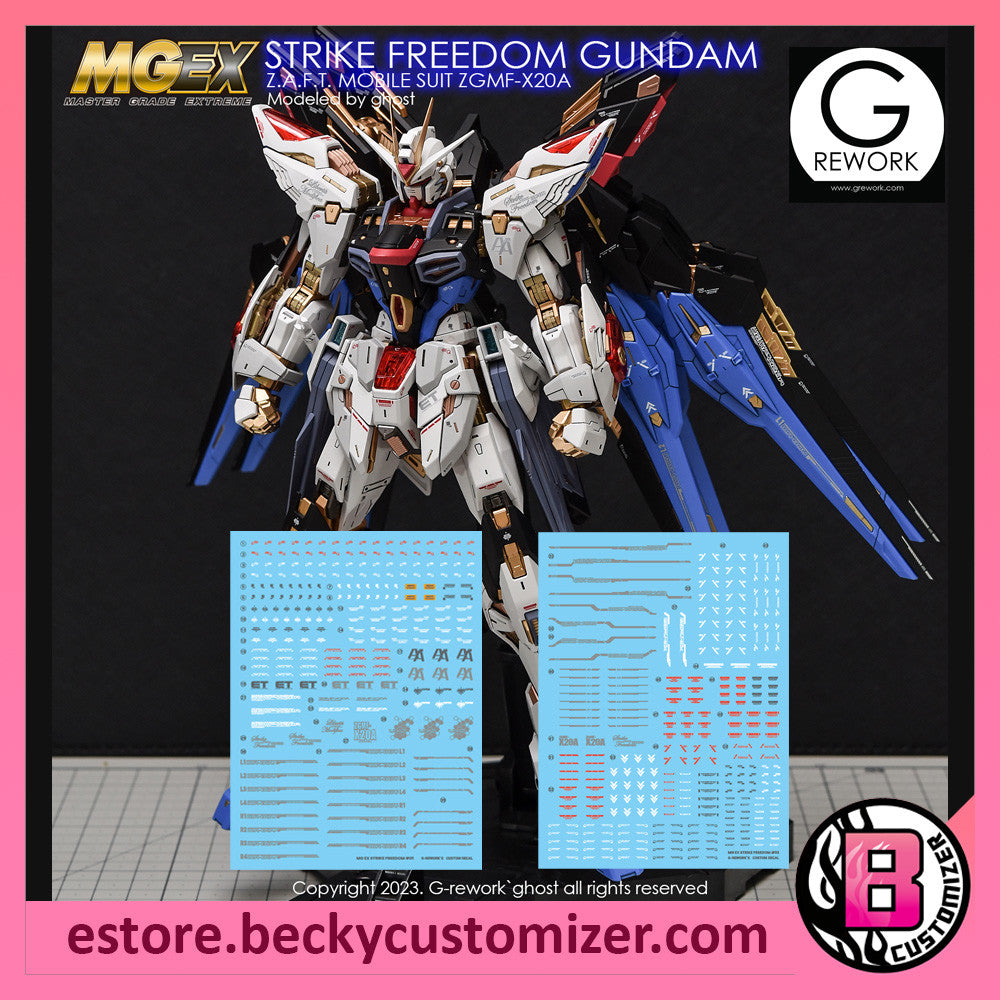 G-Rework MGEX Strike Freedom Gundam (water slide decal)