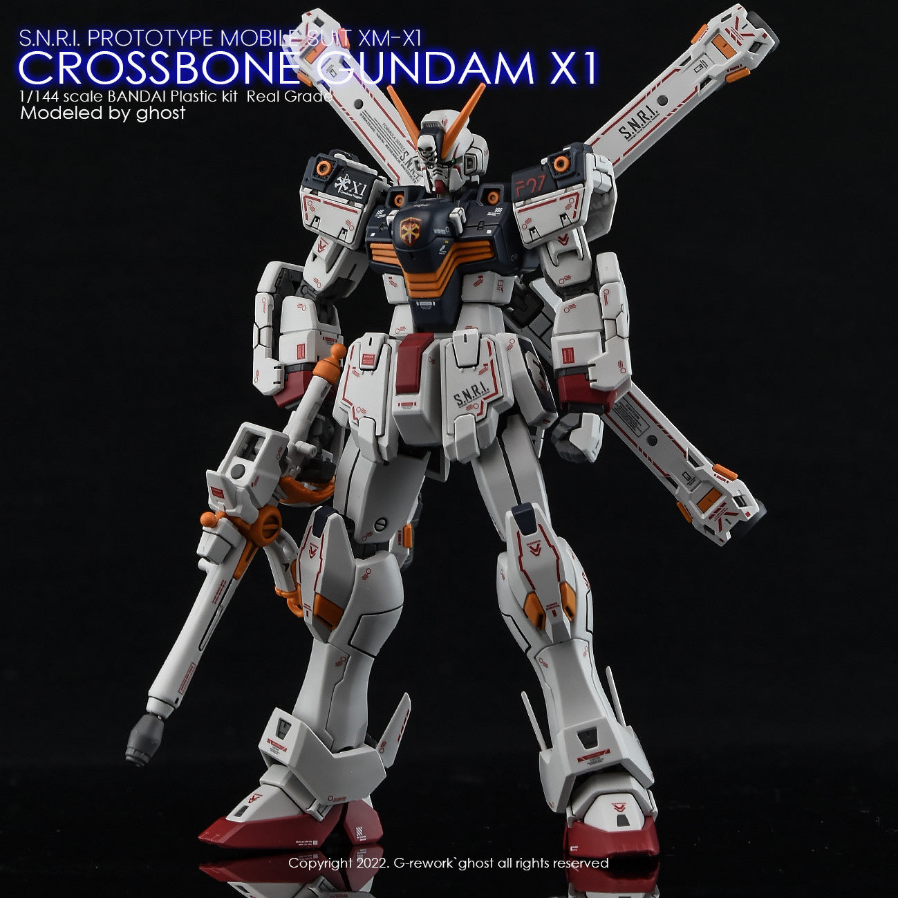 G-Rework [RG] Crossbone Gundam X1 Water slide decal