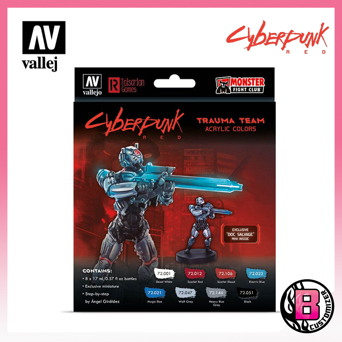 Vallejo X Cyberpunk Red: Trauma Team Acrylic colors (72.310)
