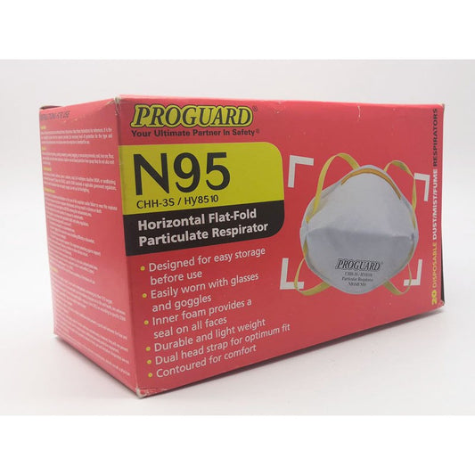 Proguard N95 Horizontal flat-fold particulate respirator / face mask (4pcs)