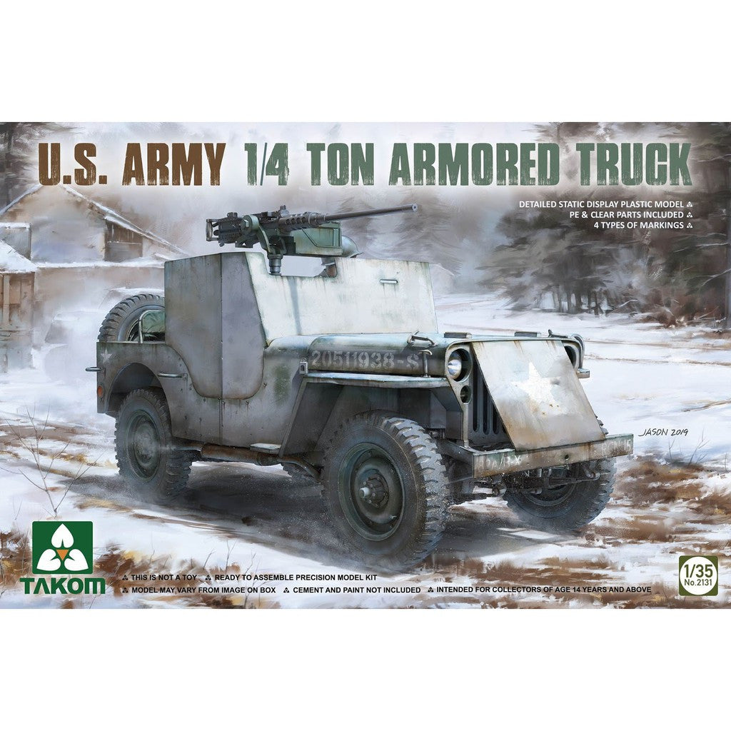 Takom 1/35 Scale U.S. Army 1/4 Ton Armored Truck