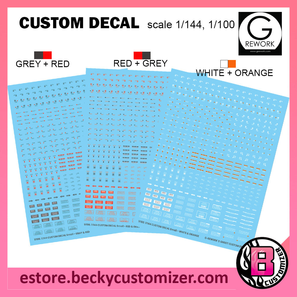 G-Rework Custom decal 1/144 1/100 (water decal)