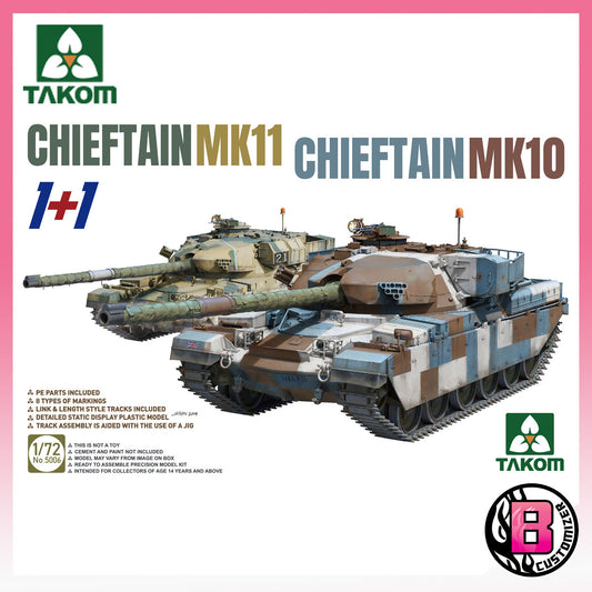 Takom 1/72 Chieftain MK11 Chieftain MK10 1+1 (5006)