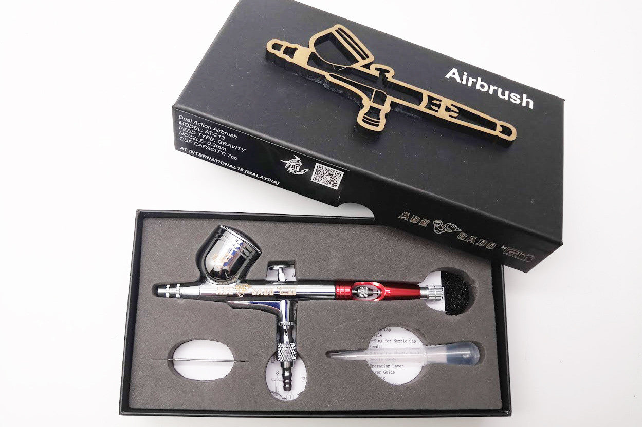 AT-213 Abe Sado 0.3mm Airbrush (Double Action, gravity feed)