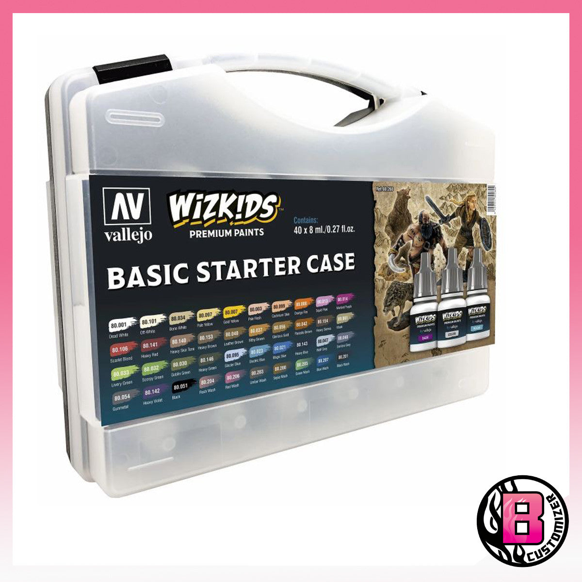 Vallejo Wizkidz Basic Starter Case 40 colors (80.260)