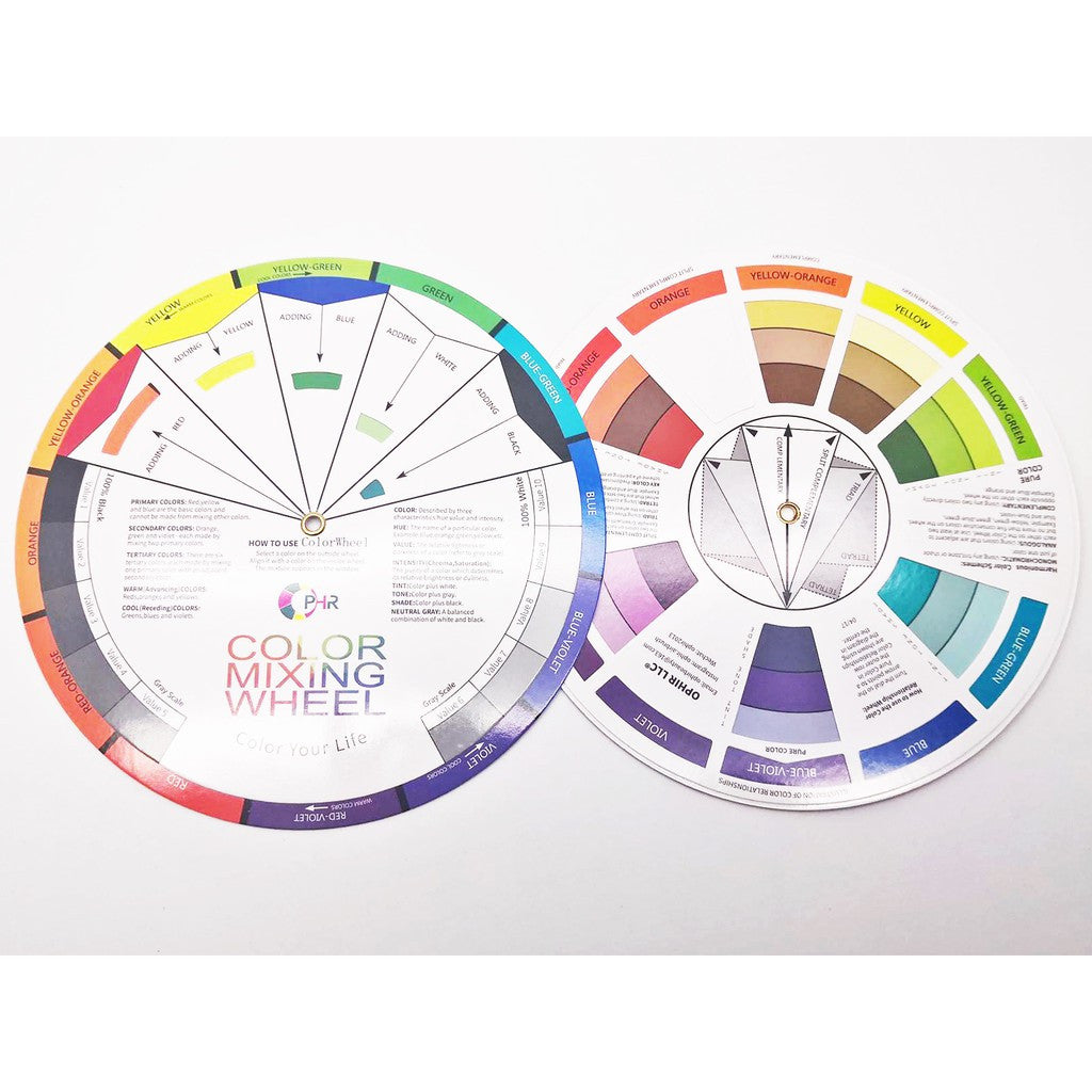 Color wheel reference for color mixing