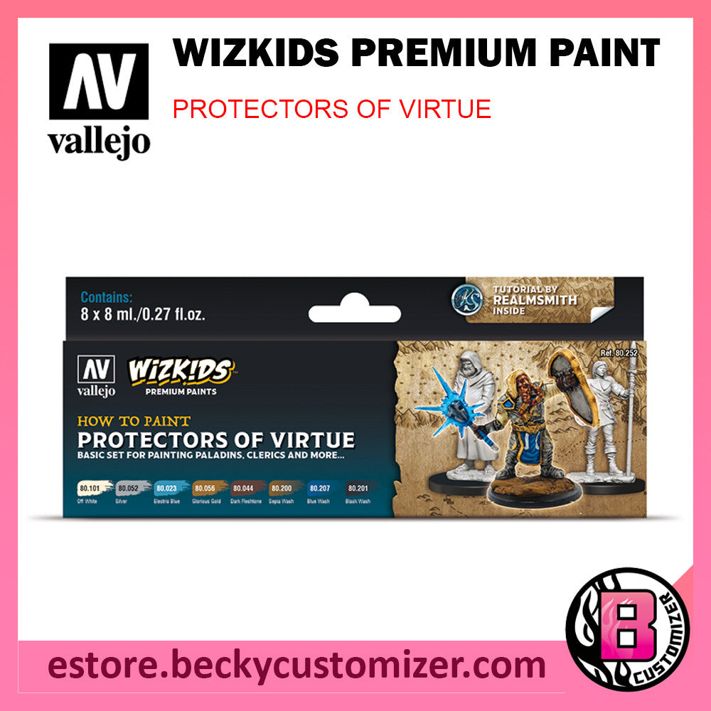 Vallejo Wizkids Protectors of Virtue (80.252) Acrylic color set