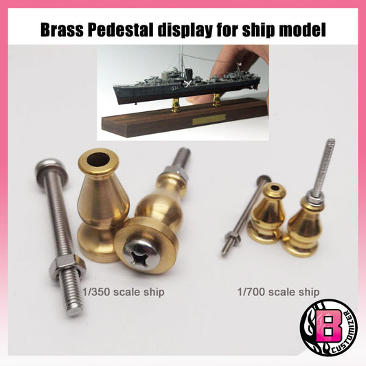 Brass pedestals for ship display (1/350 scale and 1/700 scale)