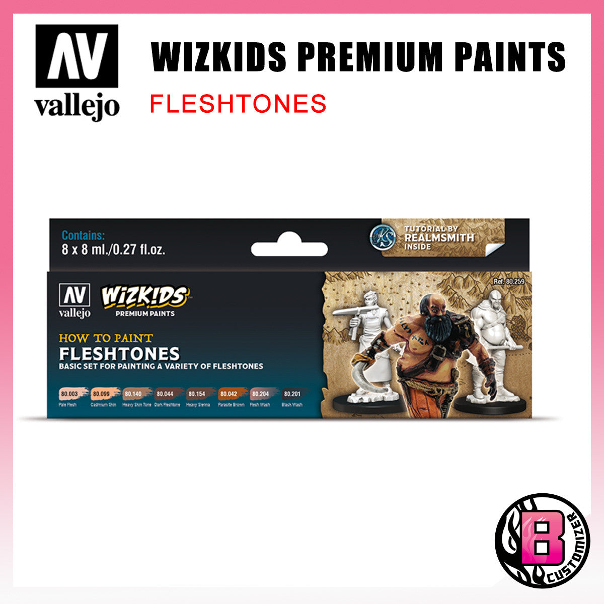 Vallejo Wizkids Fleshtones (80.259) Acrylic color set