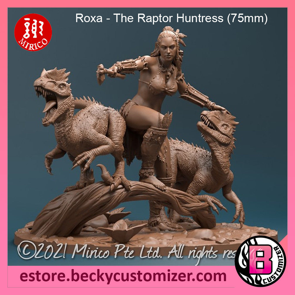 Mirico Miniature Roxa The Raptor Huntress (diorama)